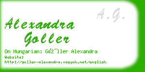 alexandra goller business card